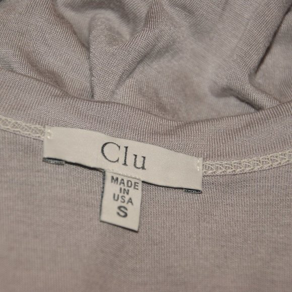 CLU Gray Jersey Knot Twist Front Tank Dress sz S - Picture 7 of 9